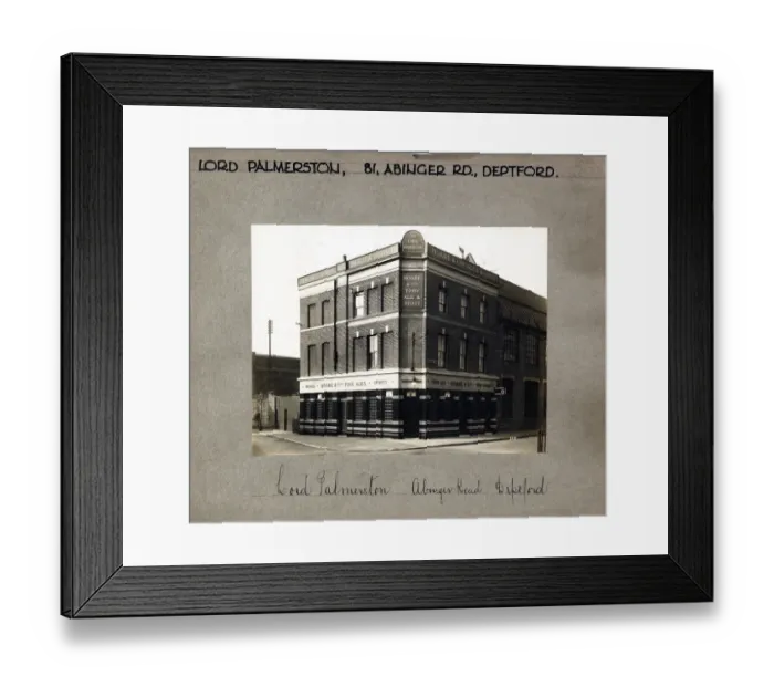 Framed Print : Photograph of Lord Palmerston PH, Deptford, London Framed Print : Photograph of Lord Palmerston PH, Deptford, London