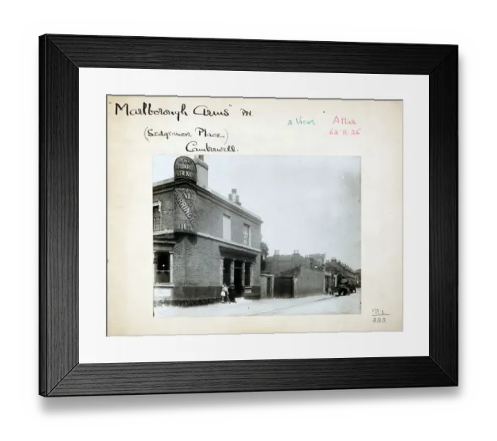 Framed Print : Photograph of Marlborough Arms, Camberwell (Old), London Framed Print : Photograph of Marlborough Arms, Camberwell (Old), London