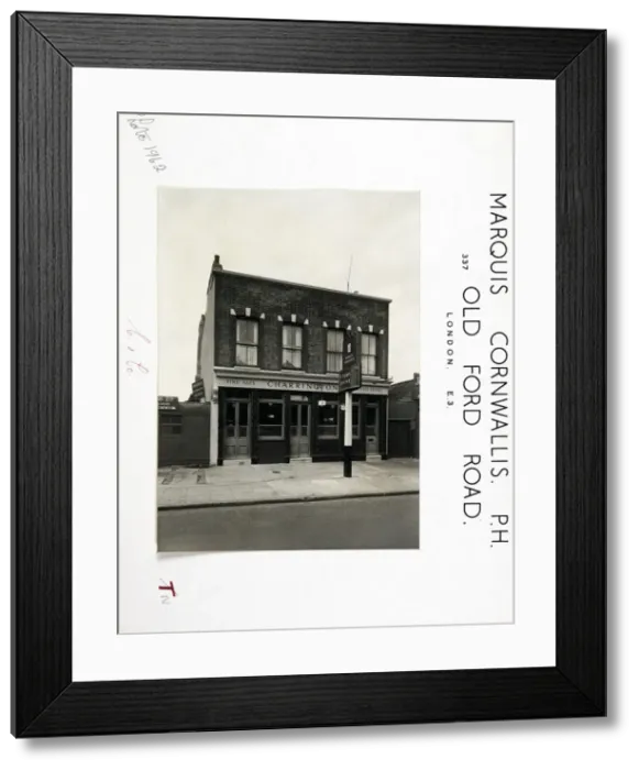 Framed Print : Photograph of Marquis Cornwallis PH, Old Ford, London Framed Print : Photograph of Marquis Cornwallis PH, Old Ford, London