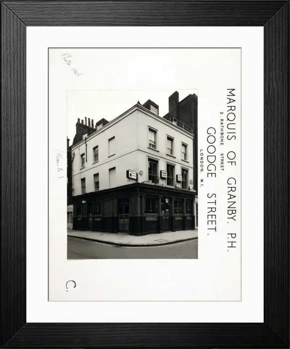 Framed Print : Photograph of Marquis Of Granby PH, Goodge Street, London Framed Print : Photograph of Marquis Of Granby PH, Goodge Street, London