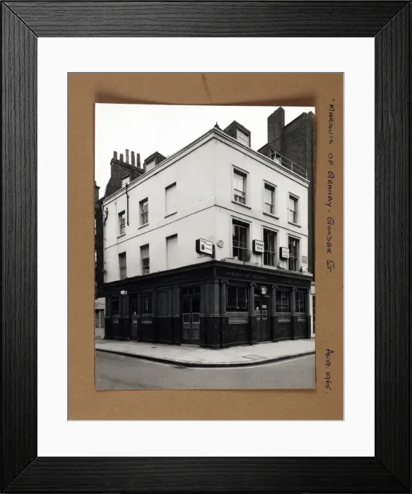 Framed Print : Photograph of Marquis Of Granby PH, Goodge Street, London Framed Print : Photograph of Marquis Of Granby PH, Goodge Street, London
