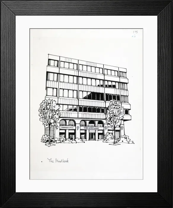 Framed Print : Sketch of Mudlark PH, London Bridge, London Framed Print : Sketch of Mudlark PH, London Bridge, London