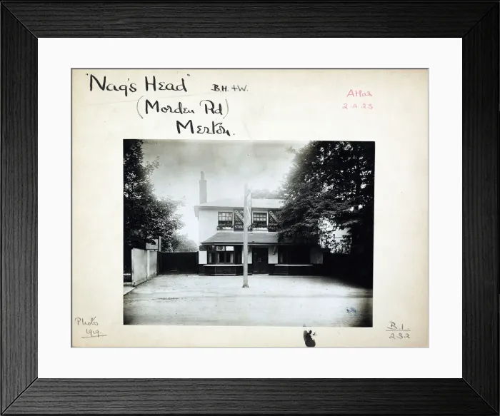 Framed Print : Photograph of Nags Head PH, Merton (Old), London Framed Print : Photograph of Nags Head PH, Merton (Old), London