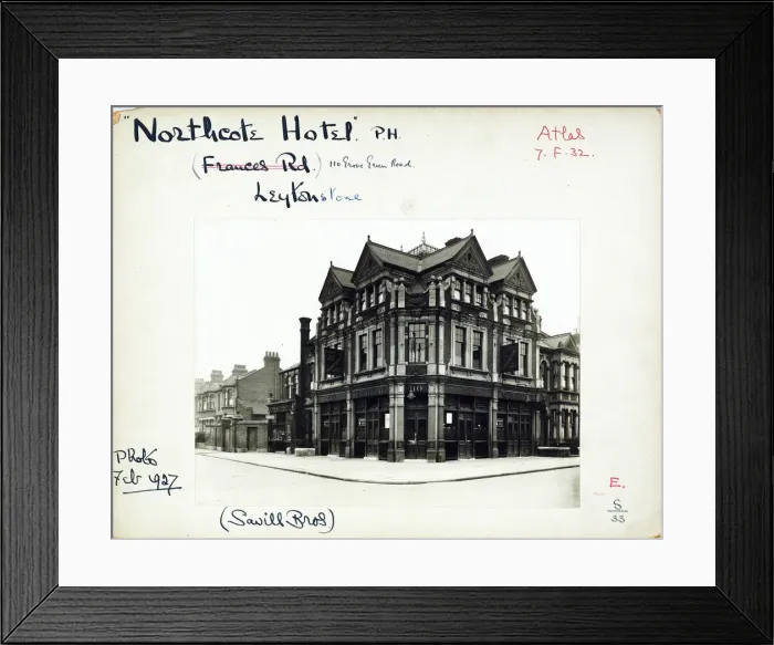 Framed Print : Photograph of Northcote Hotel, Leytonstone, London Framed Print : Photograph of Northcote Hotel, Leytonstone, London