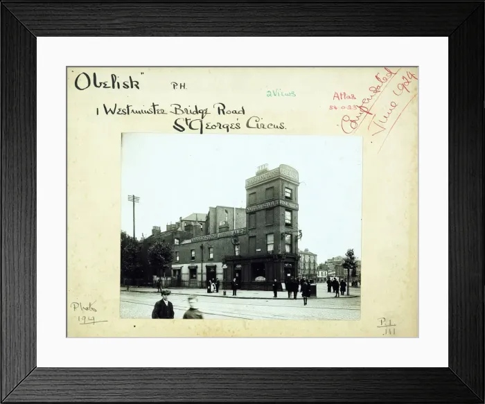 Framed Print : Photograph of Obelisk PH, Lambeth, London Framed Print : Photograph of Obelisk PH, Lambeth, London