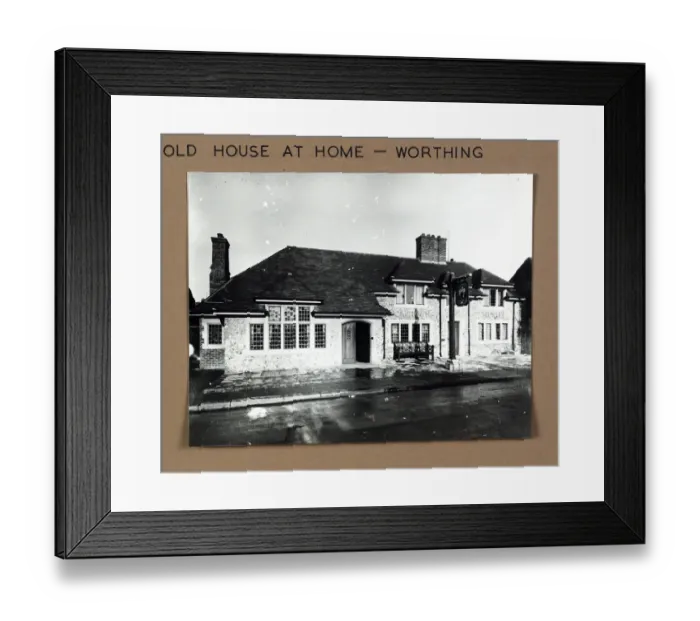 Framed Print : Photograph of Old House At Home PH, Worthing, Sussex Framed Print : Photograph of Old House At Home PH, Worthing, Sussex