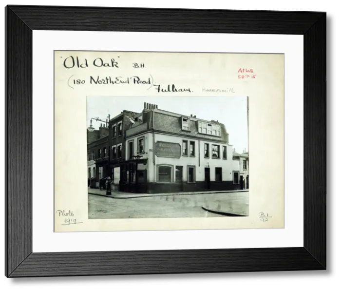 Framed Print : Photograph of Old Oak PH, Fulham (Old), London Framed Print : Photograph of Old Oak PH, Fulham (Old), London