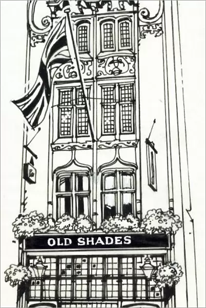 Sketch of Old Shades PH, Whitehall, London