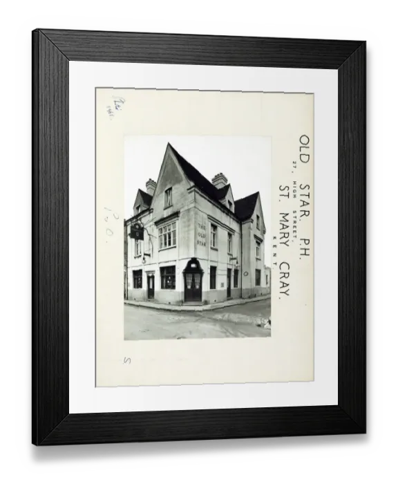 Framed Print : Photograph of Old Star PH, St Mary Cray, Greater London Framed Print : Photograph of Old Star PH, St Mary Cray, Greater London