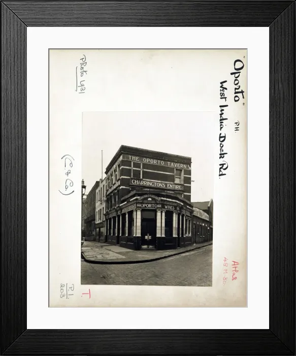 Framed Print : Photograph of Oporto PH, Limehouse, London Framed Print : Photograph of Oporto PH, Limehouse, London