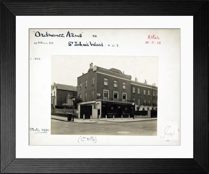 Framed Print : Photograph of Ordnance Arms, St Johns Wood, London Framed Print : Photograph of Ordnance Arms, St Johns Wood, London