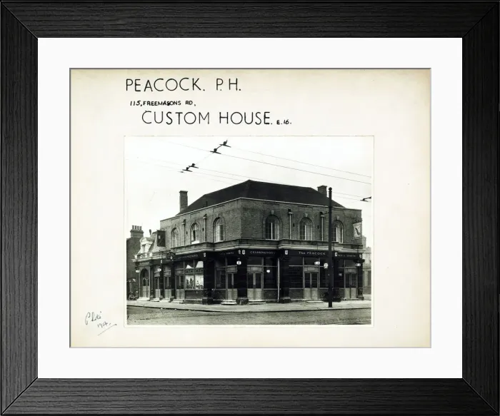 Framed Print : Photograph of Peacock PH, Canning Town, London Framed Print : Photograph of Peacock PH, Canning Town, London