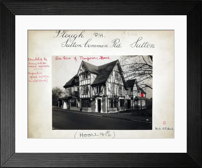 Framed Print : Photograph of Plough PH, Sutton (Old), Surrey