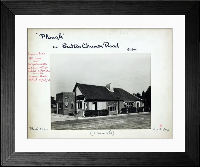 Framed Print : Photograph of Plough PH, Sutton (Temp), Surrey Framed Print : Photograph of Plough PH, Sutton (Temp), Surrey