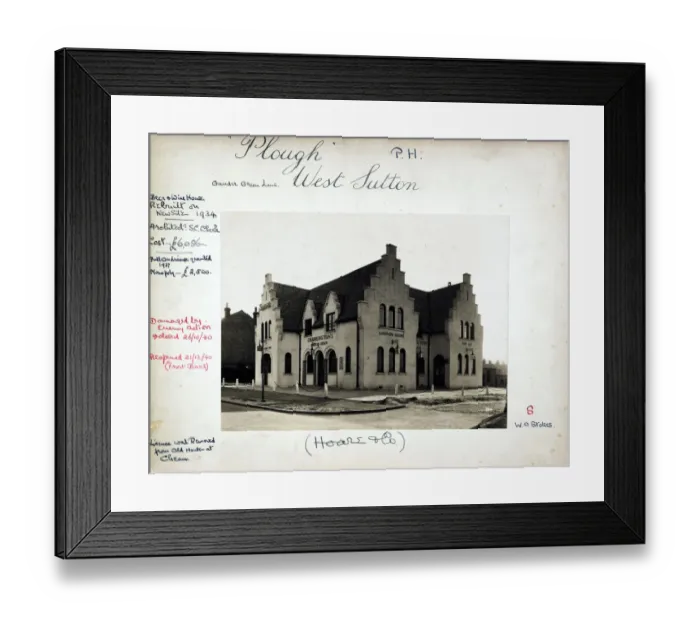 Framed Print : Photograph of Plough PH, West Sutton, Surrey Framed Print : Photograph of Plough PH, West Sutton, Surrey