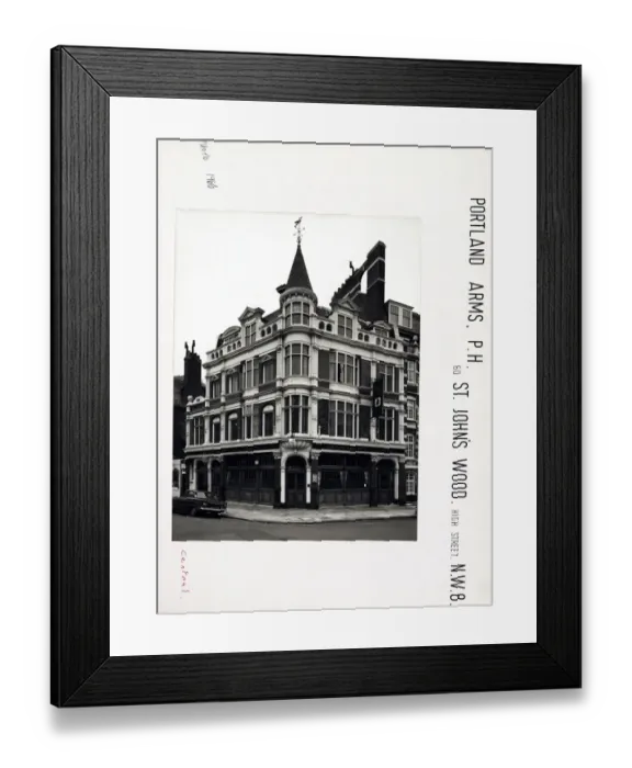Framed Print : Photograph of Portland Arms, St Johns Wood, London