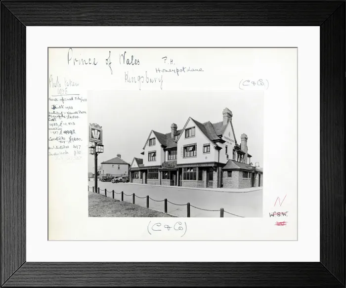 Framed Print : Photograph of Prince Of Wales PH, Kingsbury, London Framed Print : Photograph of Prince Of Wales PH, Kingsbury, London