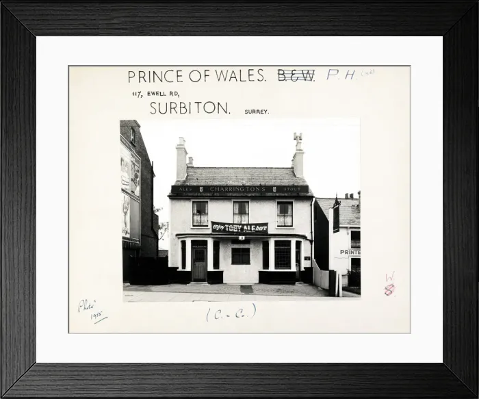 Framed Print : Photograph of Prince Of Wales PH, Surbiton, Surrey Framed Print : Photograph of Prince Of Wales PH, Surbiton, Surrey