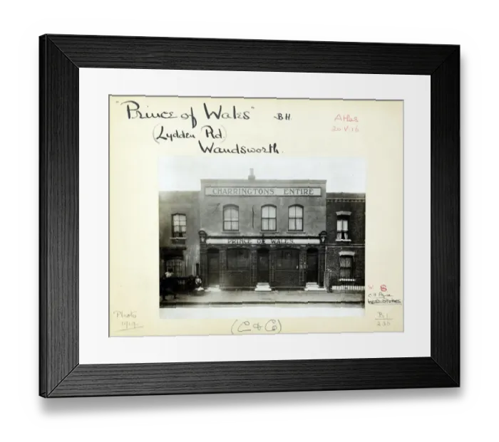 Framed Print : Photograph of Prince Of Wales PH, Wandsworth, London