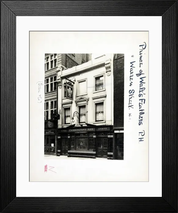 Framed Print : Photograph of Prince Of Wales Feathers PH, Euston, London