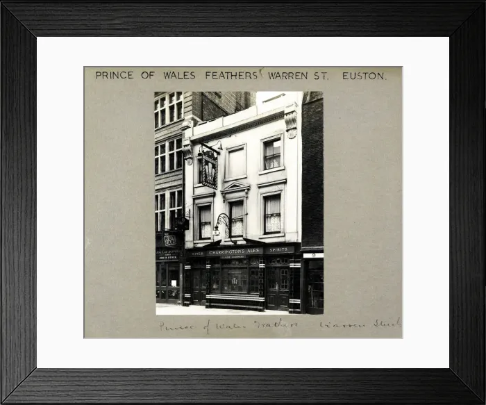 Framed Print : Photograph of Prince Of Wales Feathers PH, Euston, London Framed Print : Photograph of Prince Of Wales Feathers PH, Euston, London
