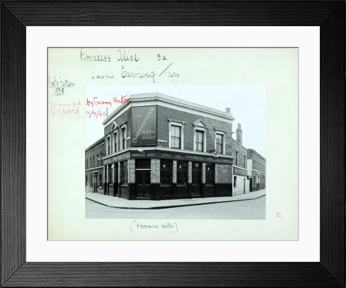 Framed Print : Photograph of Princess Alice PH, Canning Town, London Framed Print : Photograph of Princess Alice PH, Canning Town, London