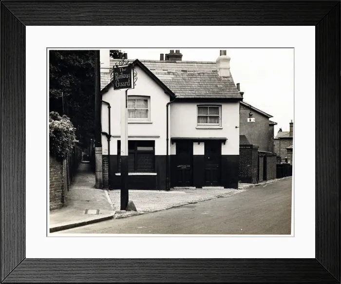 Framed Print : Photograph of Railway Guard PH, Epsom, Surrey Framed Print : Photograph of Railway Guard PH, Epsom, Surrey