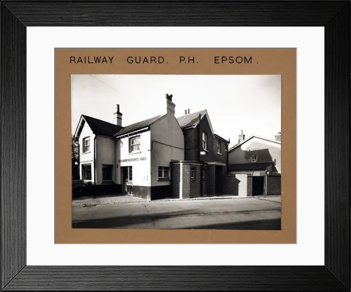 Framed Print : Photograph of Railway Guard PH, Epsom, Surrey Framed Print : Photograph of Railway Guard PH, Epsom, Surrey