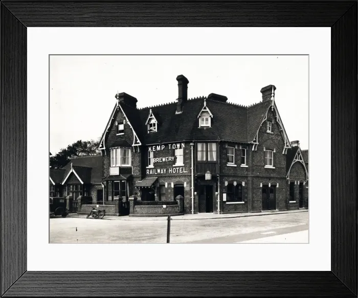Framed Print : Photograph of Railway Hotel, Lancing, Sussex Framed Print : Photograph of Railway Hotel, Lancing, Sussex