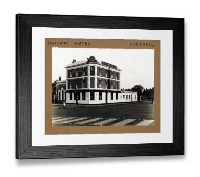 Framed Print : Photograph of Railway Hotel, Southall, Greater London Framed Print : Photograph of Railway Hotel, Southall, Greater London