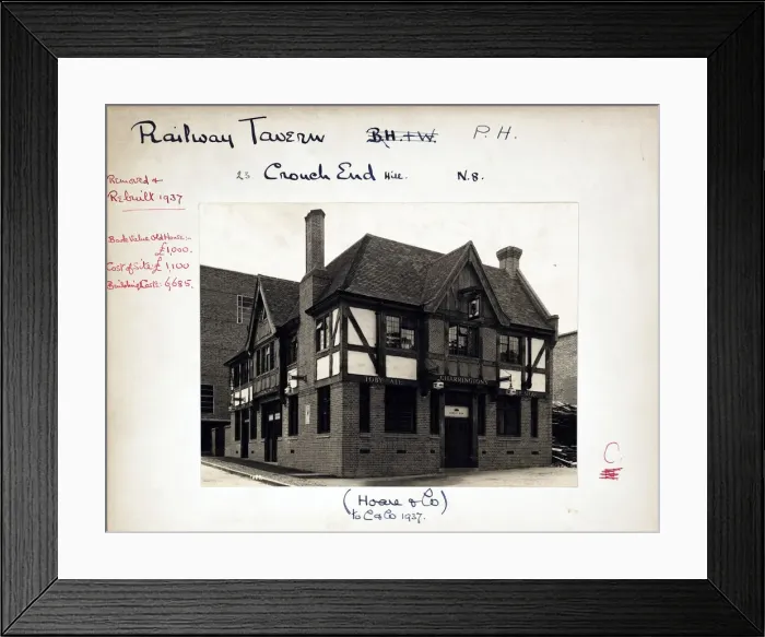 Framed Print : Photograph of Railway Tavern, Crouch End, London Framed Print : Photograph of Railway Tavern, Crouch End, London