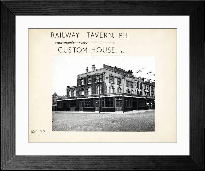 Framed Print : Photograph of Railway Tavern, Custom House, London Framed Print : Photograph of Railway Tavern, Custom House, London