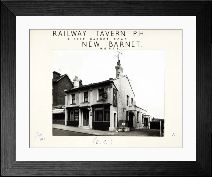 Framed Print : Photograph of Railway Tavern, New Barnet, Greater London