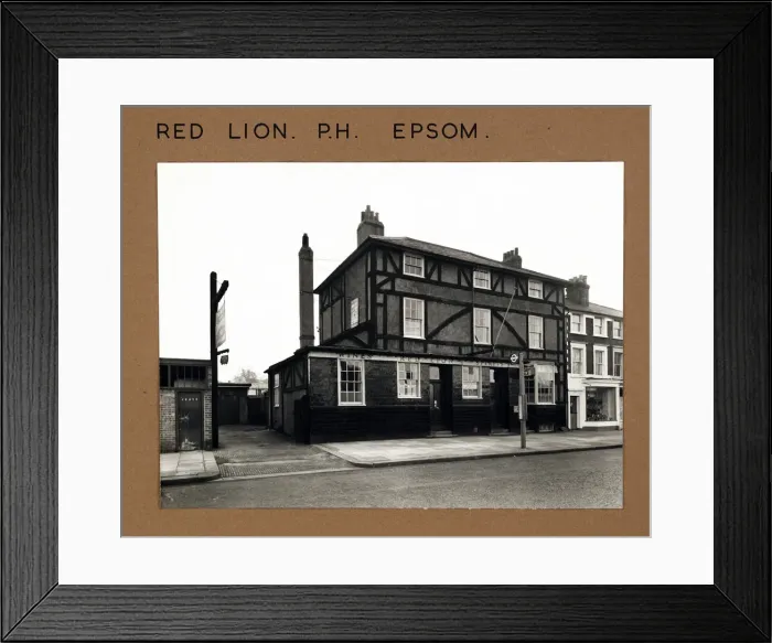 Framed Print : Photograph of Red Lion PH, Epsom, Surrey Framed Print : Photograph of Red Lion PH, Epsom, Surrey