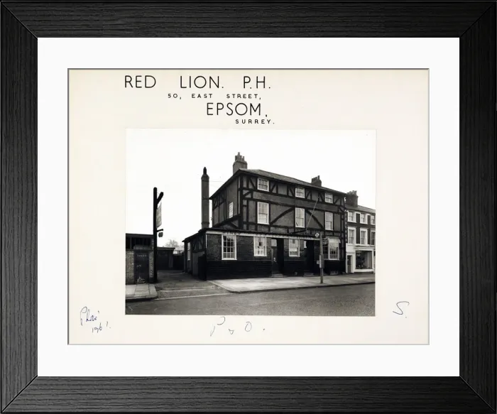 Framed Print : Photograph of Red Lion PH, Epsom, Surrey Framed Print : Photograph of Red Lion PH, Epsom, Surrey