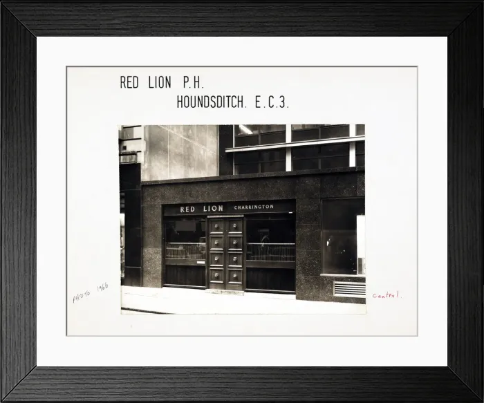 Framed Print : Photograph of Red Lion PH, Houndsditch (New), London Framed Print : Photograph of Red Lion PH, Houndsditch (New), London