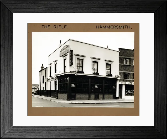 Framed Print : Photograph of Rifle PH, Hammersmith, London Framed Print : Photograph of Rifle PH, Hammersmith, London