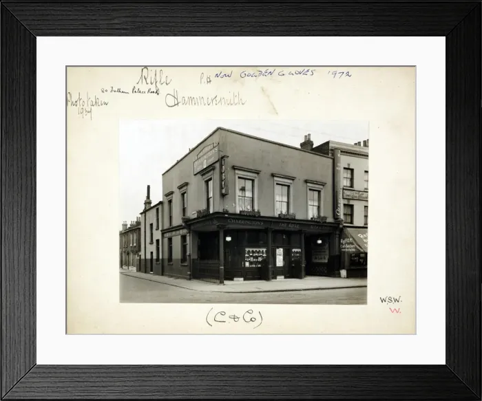 Framed Print : Photograph of Rifle PH, Hammersmith, London Framed Print : Photograph of Rifle PH, Hammersmith, London