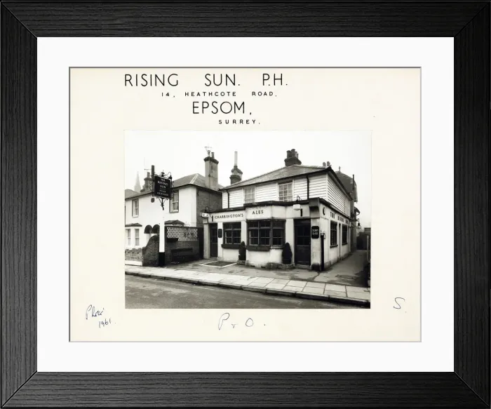 Framed Print : Photograph of Rising Sun PH, Epsom, Surrey