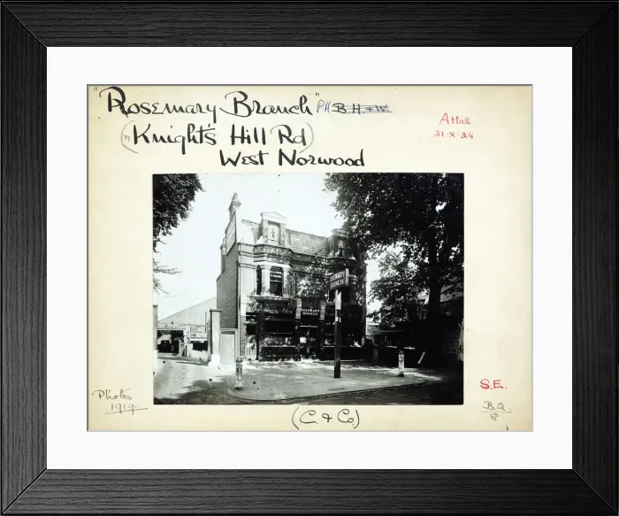 Framed Print : Photograph of Rosemary Branch PH, West Norwood, London Framed Print : Photograph of Rosemary Branch PH, West Norwood, London