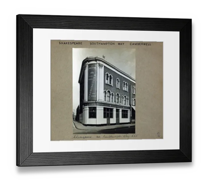 Framed Print : Photograph of Shakespeare PH, Camberwell, London Framed Print : Photograph of Shakespeare PH, Camberwell, London