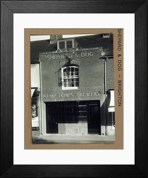 Framed Print : Photograph of Shepherd & Dog PH, Brighton, Sussex Framed Print : Photograph of Shepherd & Dog PH, Brighton, Sussex