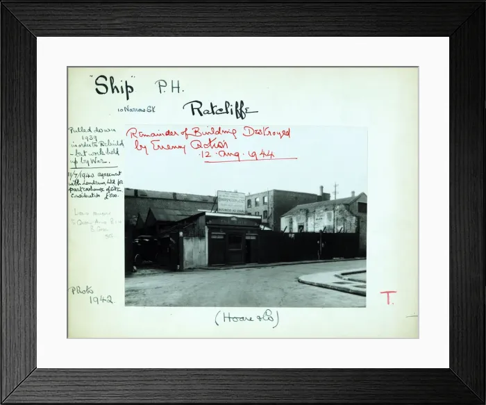 Framed Print : Photograph of Ship PH, Limehouse, London