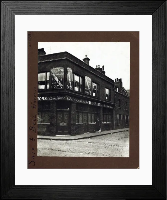 Framed Print : Photograph of Ship & Bell PH, Wapping, London Framed Print : Photograph of Ship & Bell PH, Wapping, London