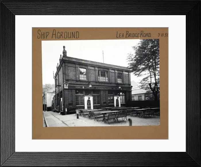 Framed Print : Photograph of Ship Aground PH, Lea Bridge Road, London Framed Print : Photograph of Ship Aground PH, Lea Bridge Road, London