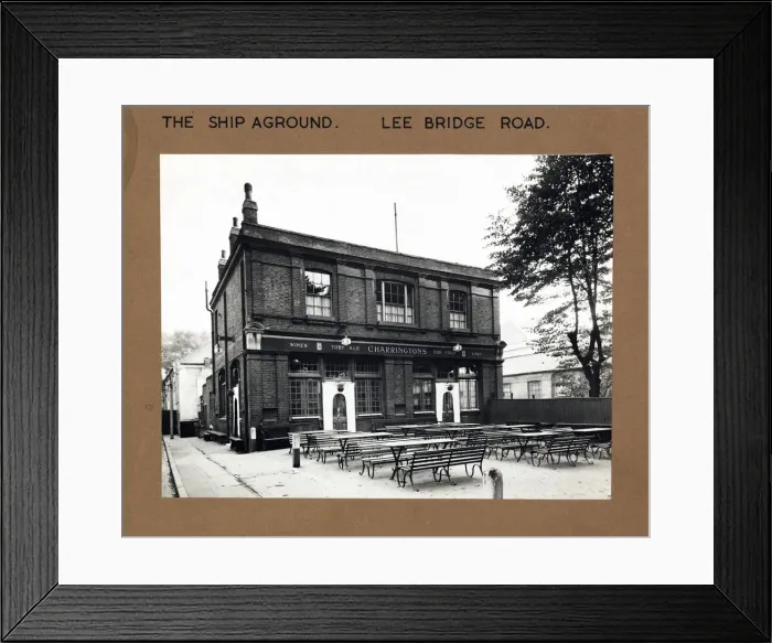 Framed Print : Photograph of Ship Aground PH, Lea Bridge Road, London Framed Print : Photograph of Ship Aground PH, Lea Bridge Road, London