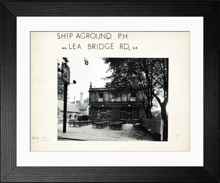 Framed Print : Photograph of Ship Aground PH, Lea Bridge Road, London Framed Print : Photograph of Ship Aground PH, Lea Bridge Road, London