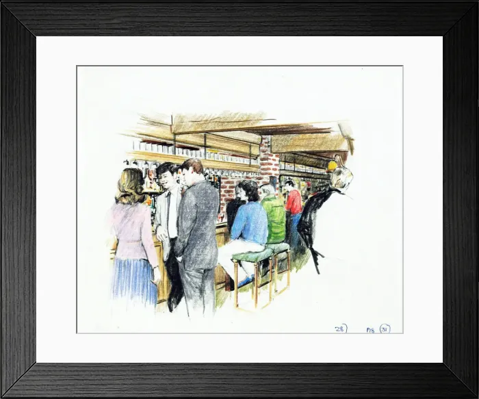 Framed Print : Sketch of Sir Christopher Hatton PH, Clerkenwell, London Framed Print : Sketch of Sir Christopher Hatton PH, Clerkenwell, London