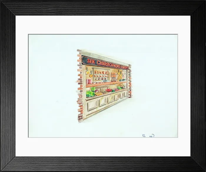 Framed Print : Sketch of Sir Christopher Hatton PH, Clerkenwell, London Framed Print : Sketch of Sir Christopher Hatton PH, Clerkenwell, London