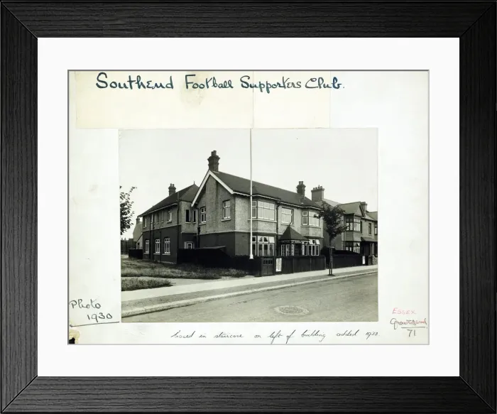 Framed Print : Photograph of Southend FC Supporters Club, Southend, Essex Framed Print : Photograph of Southend FC Supporters Club, Southend, Essex